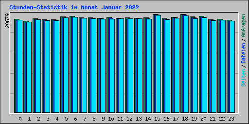 Stunden-Statistik im Monat Januar 2022