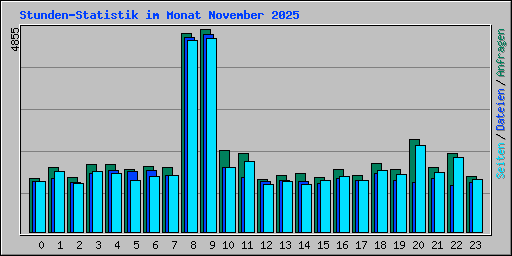 Stunden-Statistik im Monat November 2025