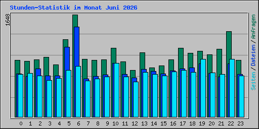 Stunden-Statistik im Monat Juni 2026