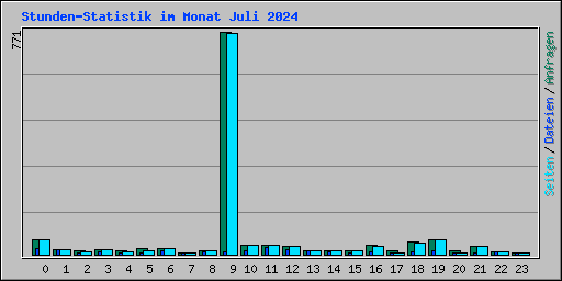Stunden-Statistik im Monat Juli 2024