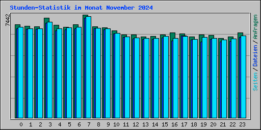 Stunden-Statistik im Monat November 2024