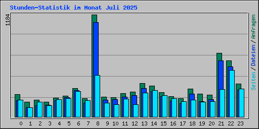 Stunden-Statistik im Monat Juli 2025